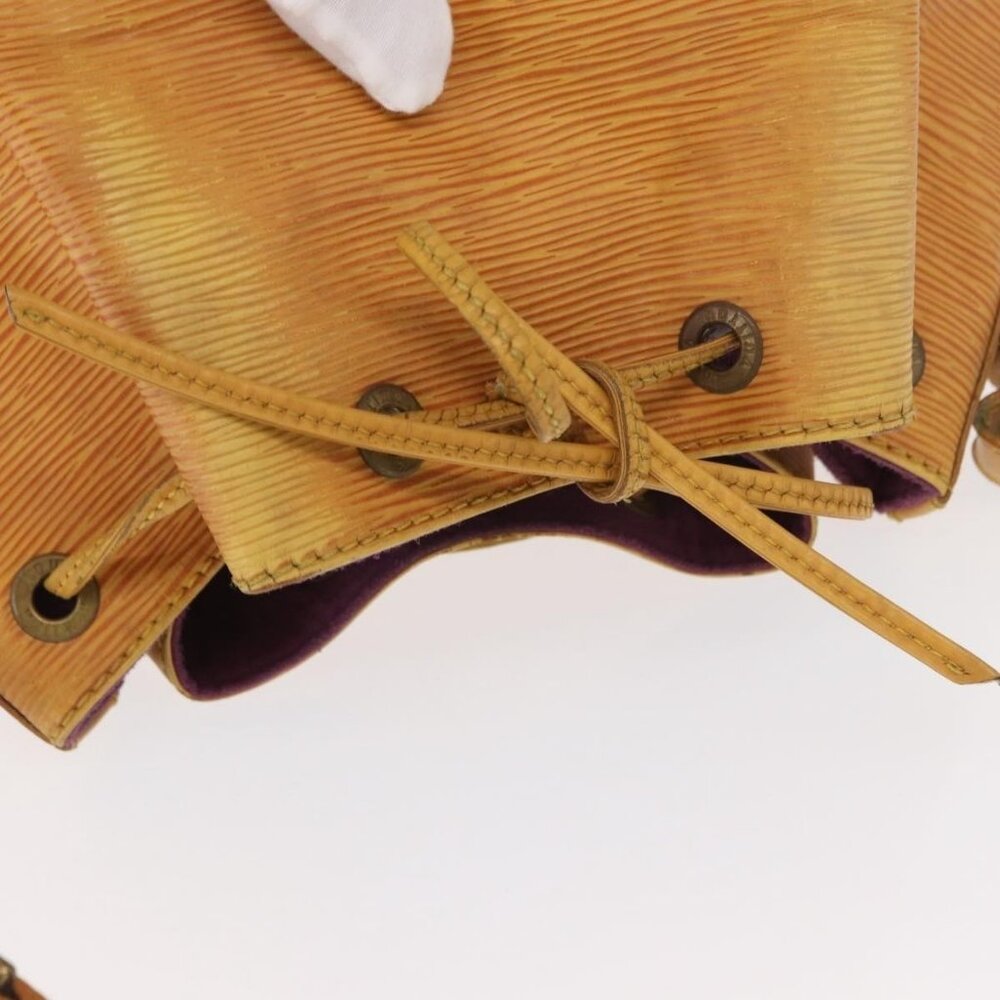 Authentic LOUIS VUITTON Epi Petit Noe Shoulder Bag Yellow M44109 LV - Picture 13 of 16